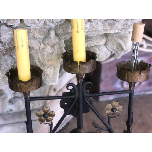 Lights 1920s Spanish Revival Mediterranean Sconces - a Pair For Sale - Image 7 of 9