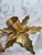 Vintage Solid Brass Poinsettia Candlestick Holders For Sale - Image 4 of 10