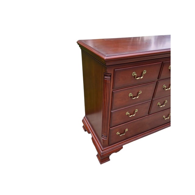 1990s Thomasville Collectors Cherry Dresser Chest of Drawers Chippendale For Sale - Image 13 of 18