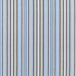 Sample - Schumacher Avignon Stripe Fabric in Bleu For Sale