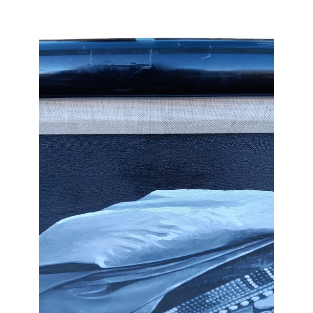 Vintage African Tribal Woman Portrait Realism Painting Framed and Signed by Artist For Sale - Image 10 of 12