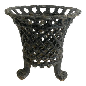 Cast Iron Open Lattice Urn Planter