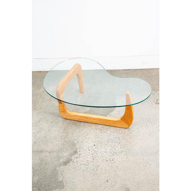 Mid Century Modern Coffee Table Isamu Noguchi Style White Oak For Sale - Image 9 of 12