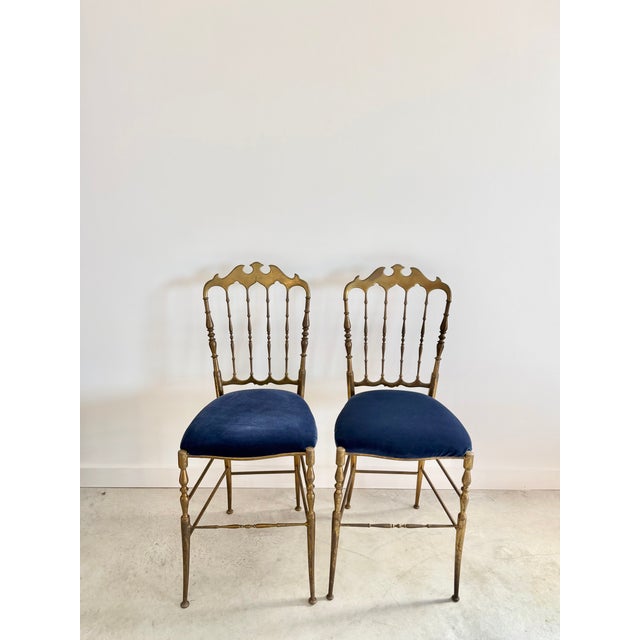 Brass Chiavari Chairs, Italy, 1960s, Fratelli Levaggi/Guiseppe Gaetano Descalzi For Sale - Image 15 of 17