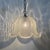 Mid-Century Bell-Shaped Ice Glass and Chrome Pendant Light, 1970s For Sale - Image 10 of 18