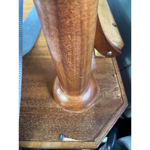 Brown Beautiful Mid Century Italian Regency Marquetry Bar Cart For Sale - Image 8 of 11