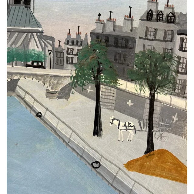 1970s Armand Marie Guérin, Piles of Yellow Sand, Paris, Oil on Wood, 1970s For Sale - Image 5 of 13