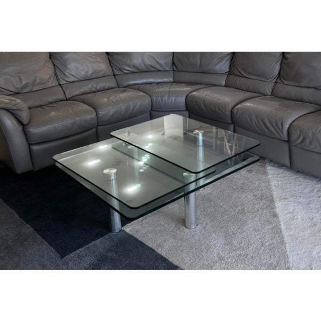 Rare Vintage Draenert "Imperial" Model 1314 Multi-Tier Synchronized Motion Coffee Table- Rctangular Variant For Sale - Image 4 of 4