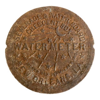 1920s Salvaged Nola Water Meter Cover For Sale