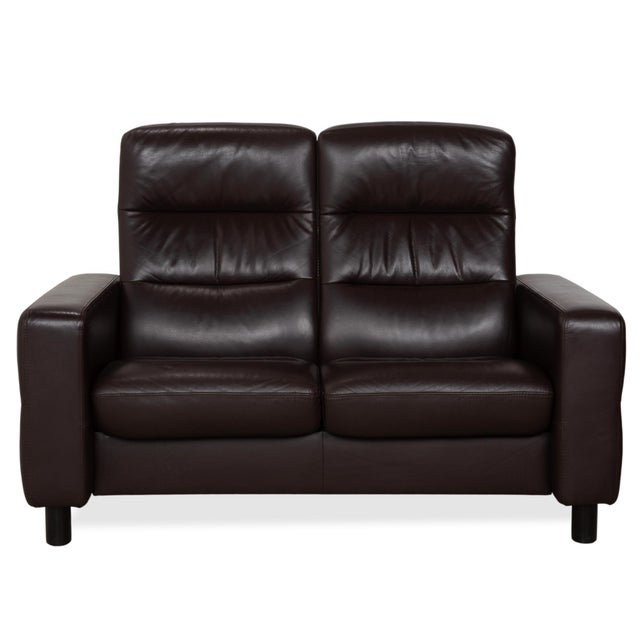 Wave Leather Three-Seater in Brown Espresso from Stressless, Set of 2 For Sale - Image 13 of 18