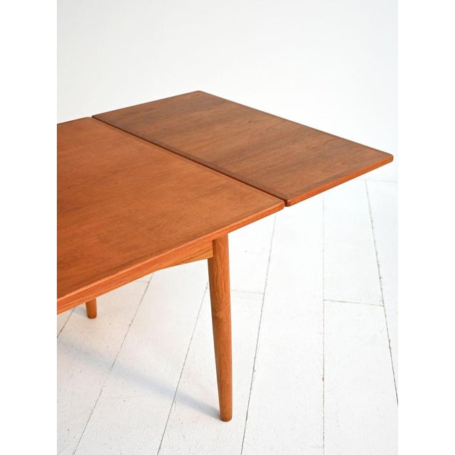 Danish Extendable Teak and Oak Dining Table, 1960s For Sale - Image 6 of 10
