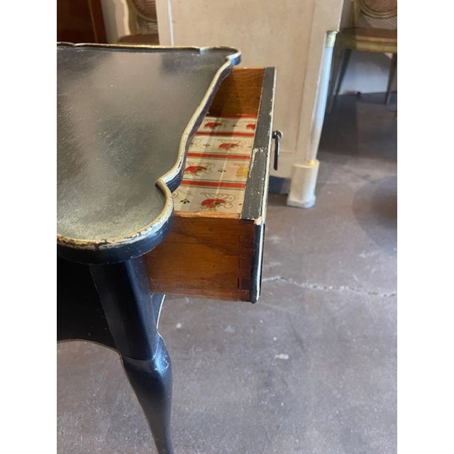 Black Pair of Vintage French Provincial Style Side Tables For Sale - Image 8 of 10