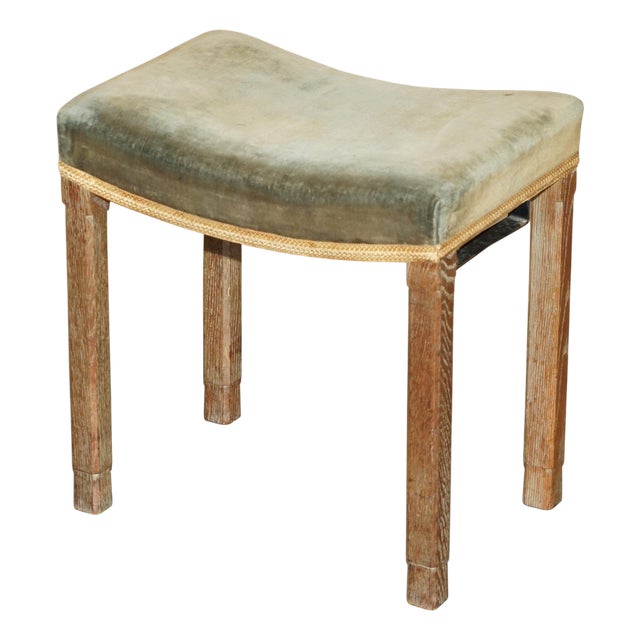 George Vi Coronation Stool in Limed Oak from Waring & Gillow, 1937 For Sale