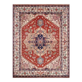 Pasargad Home Serapi Rust Wool Area Rug- 4' 1'' X 6' 0'' For Sale