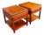 Mid 20th Century George Zee Style Solid Rosewood End Tables For Sale