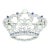 Mid 20th Century Crown Brooch With Pearls Sapphires and Diamonds in Platinum Setting For Sale