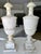 Metal Large Pair Italian Column Neoclassical Alabaster Table Lamps For Sale - Image 7 of 16