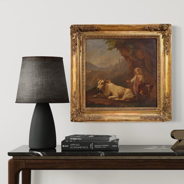 Italian Artist, Bucolic Landscape, 1830, Oil on Panel For Sale - Image 15 of 16