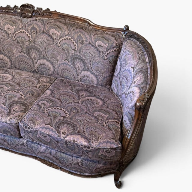 1920s 1920s French‑Style Sofa & Chair Set Louis XV For Sale - Image 5 of 18