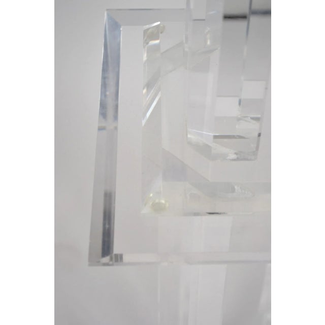 Vintage Lucite Pedestal with Lamp For Sale In Austin - Image 6 of 14