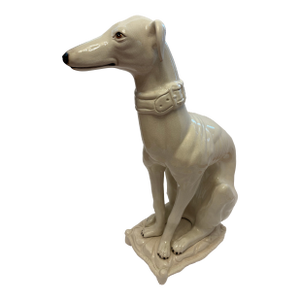 Vintage Italian Ceramic Greyhound Sculpture