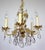 Brass and Lead Crystal Chandelier with Flowers from Ernst Palme, 1960s For Sale - Image 3 of 18