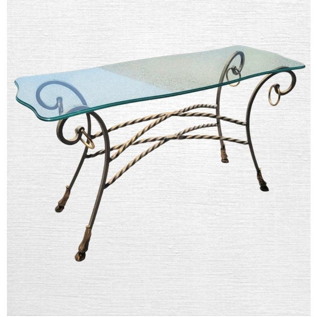 Elevate your entryway or living space with this sophisticated Italian and console table, reminiscent of the whimsical and...