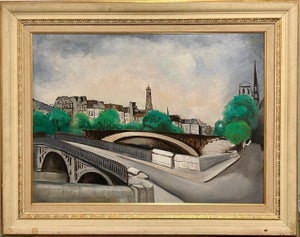 Morris Kantor, 1927 Oil Painting Eiffel Tower Paris American Modernist Wpa Artist Morris Kantor, 1927