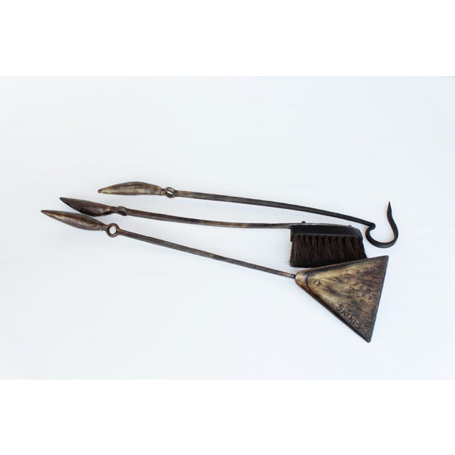 Bronzed Sculptural Fireplace Tools by Stöckl, 1990, Set of 4 For Sale - Image 4 of 18