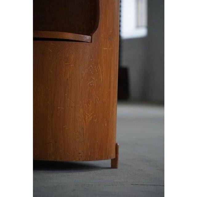 Mid-Century Scandinavian Modern Stump Chair in Pine, 1950s For Sale - Image 17 of 18