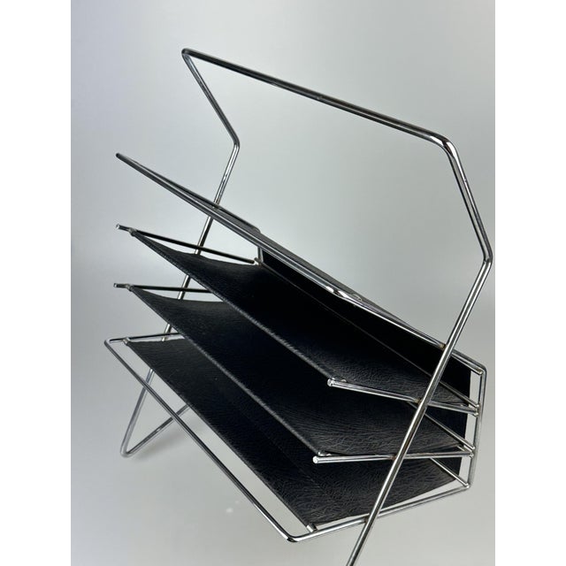 Black Vintage Newspaper in Metal and Plastic, 1960s For Sale - Image 8 of 15