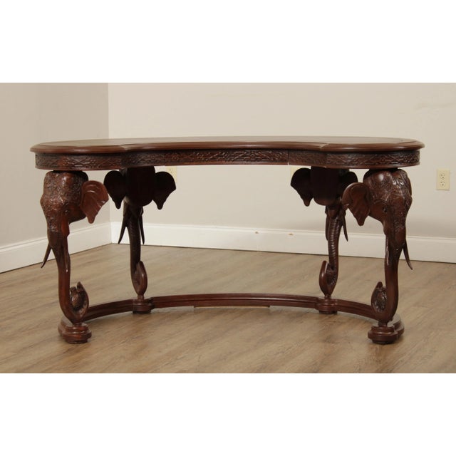 Hollywood Regency Gampel Stoll Hollywood Regency Style Elephant Desk For Sale - Image 3 of 13