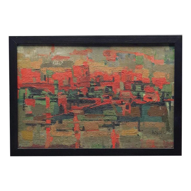 B. Goad, Abstract Composition, 1960s, Oil on Board For Sale