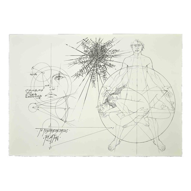 Pierre Yves Tremois, Harmonies, Platonism, Etching, 1955 For Sale