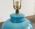 Teal Vintage Vibrant Blue Ginger Jar Table Lamp Paul Hanson Style For Sale - Image 8 of 8