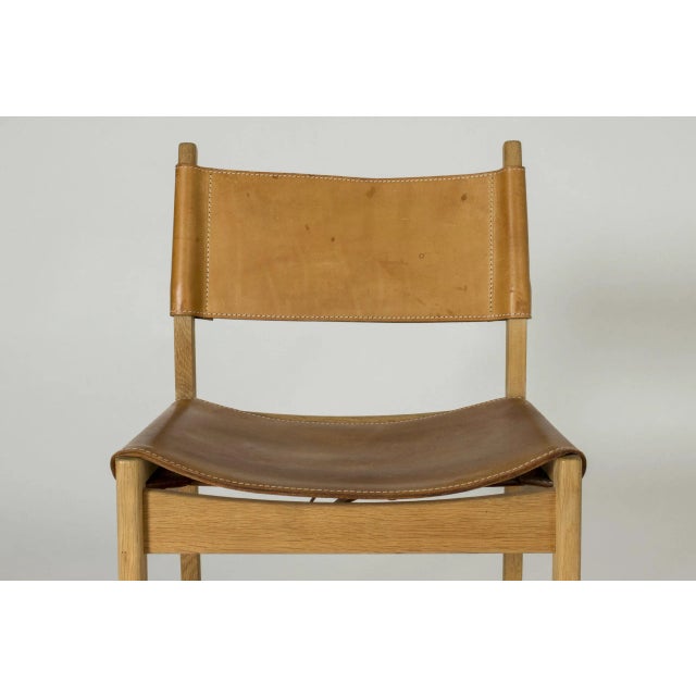Oak & Leather Chair by Kurt Østervig for Sibast For Sale - Image 6 of 9