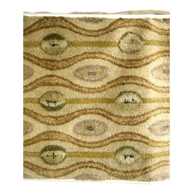 Vintage Mid-Century Modern Fiber Art Wall Tapestry Dated 1962 For Sale In Chicago - Image 6 of 11