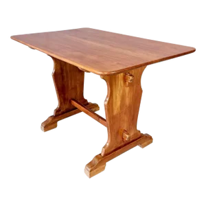 Vintage French Trestle Side or Coffee Table