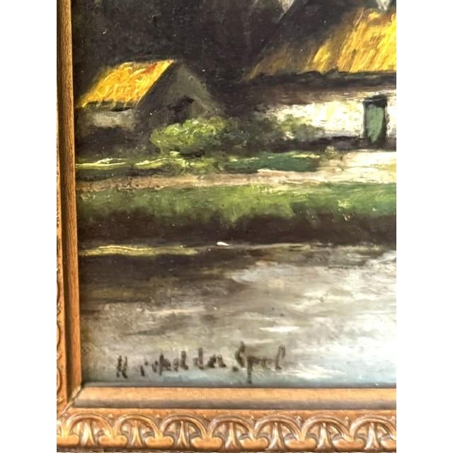 Antique European Pastoral Landscape Oil on Canvas, Signed by Artist For Sale In Charleston - Image 6 of 10