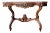 Vintage Hand Carved Demilune Wall Mount Console Table For Sale