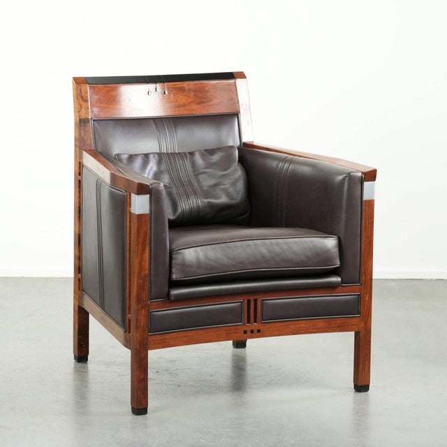 Art Deco Armchair from the Decoforma Series with Dark Brown Cowhide Leather Upholstery by Schuitema For Sale - Image 13 of 13