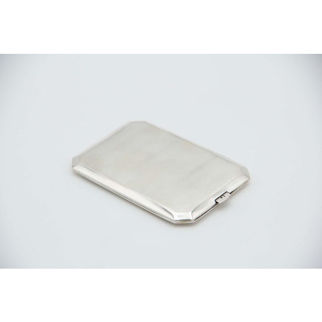 Brushed Silver Cigarette Case For Sale - Image 3 of 3