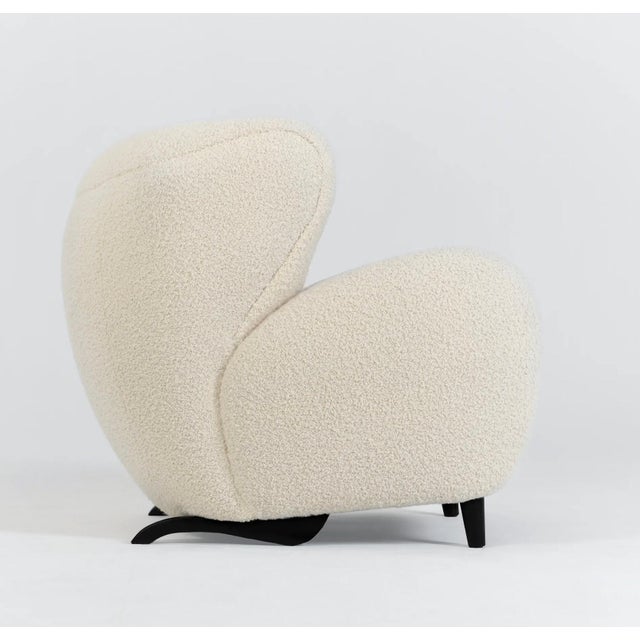 Wood Newly Made Minotaure Armchair by Pierre Augustin Rose in Pierre Frey Fabric For Sale - Image 7 of 8