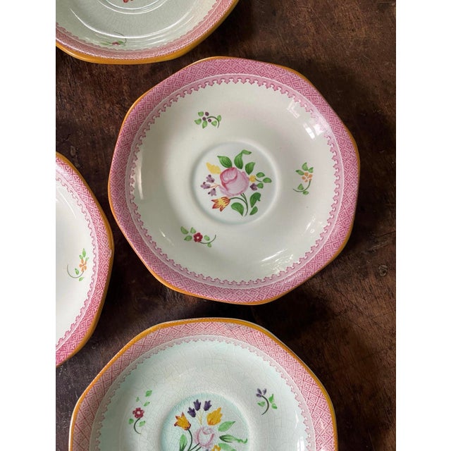 Baby Blue Vintage Calyx Adams 6” Saucers - Set of Seven (7) For Sale - Image 8 of 8