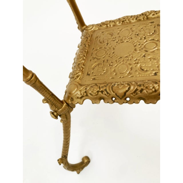 C. 1870 Antique Aesthetic Movement Bronzed With Onyx Fern Stand Charles Parker Style For Sale - Image 9 of 13