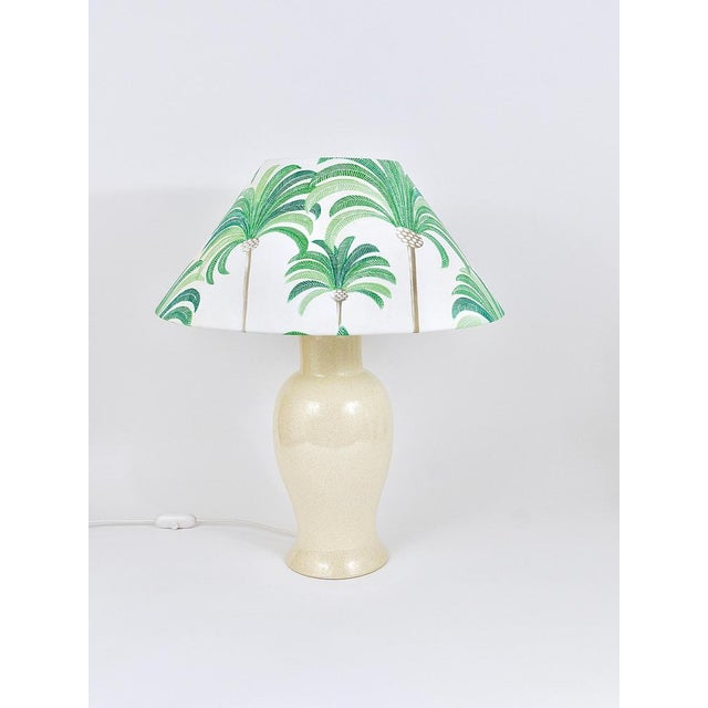 Riviera Palm Tree Table Lamp with Matching Pillow by Tommaso Barbi, 1970s, Set of 2 For Sale - Image 6 of 18