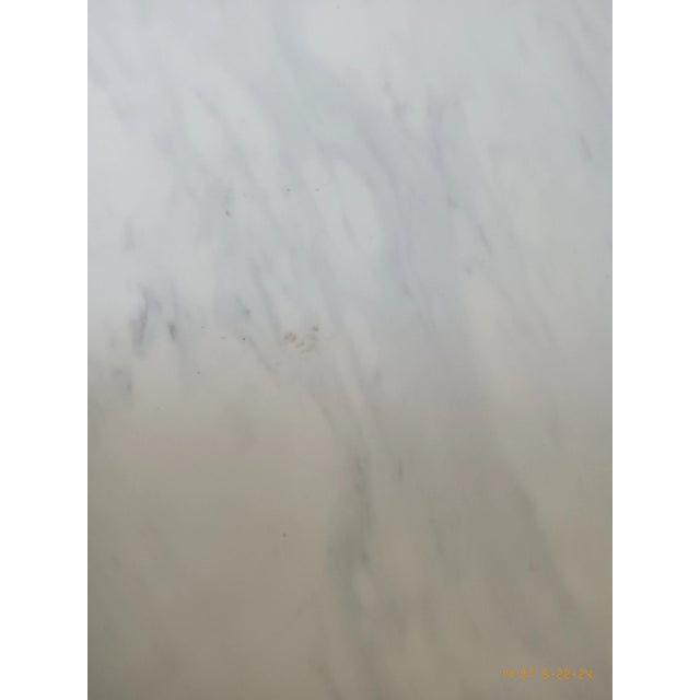 Contemporary 1990s Vintage Modern Italian Marble and Brass Coffee Table For Sale - Image 3 of 7