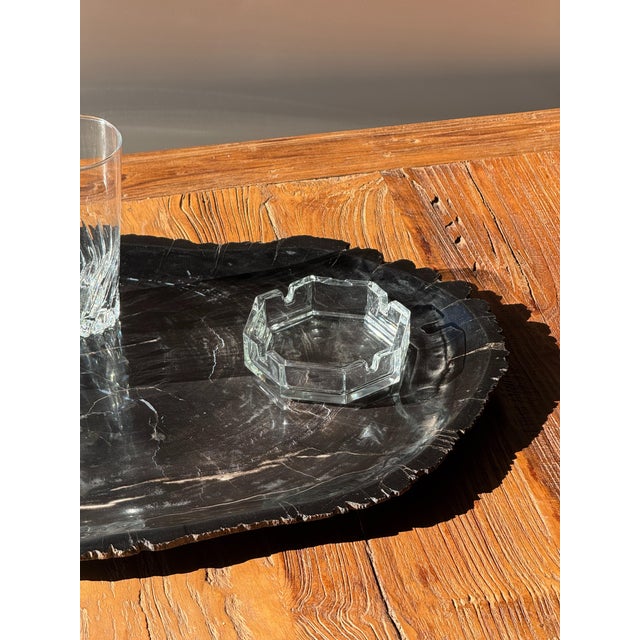 Large Trinket Tray in Black Petrified Wood For Sale - Image 12 of 16