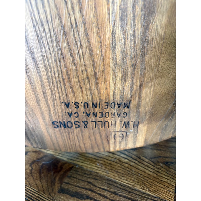 Pair of Mid-Century h.w. Hull & Sons Solid Oak Windsor Dining Chairs For Sale - Image 15 of 17