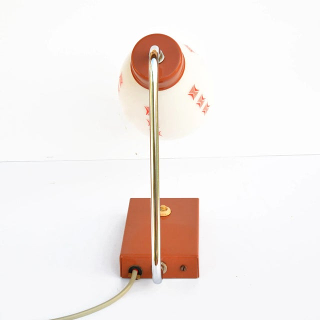 Antique White 1960s Modern Table Lamp, Designed by J. Hurka, Lidokov, Czechoslovakia For Sale - Image 8 of 13